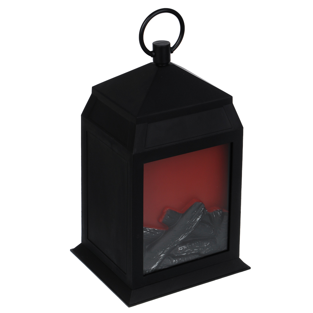 Светильник - камин декоративный LED тм СНОУ БУМ, 15,7x13,8x26см, PP, стекло, 3хАА, 1 режим - #1