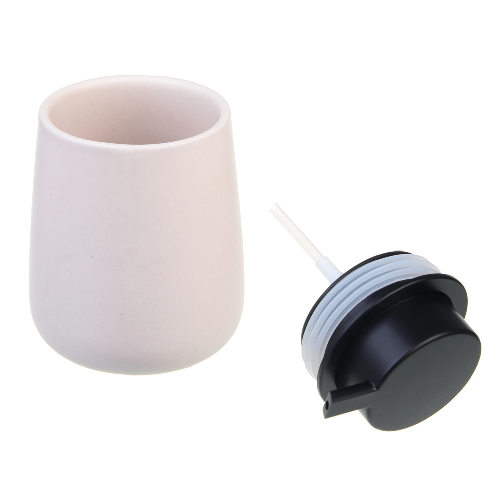 VETTA Дозатор для жидкого мыла, 320 мл, 13x9x9 см, керамика, "Космос", бежевый - #3