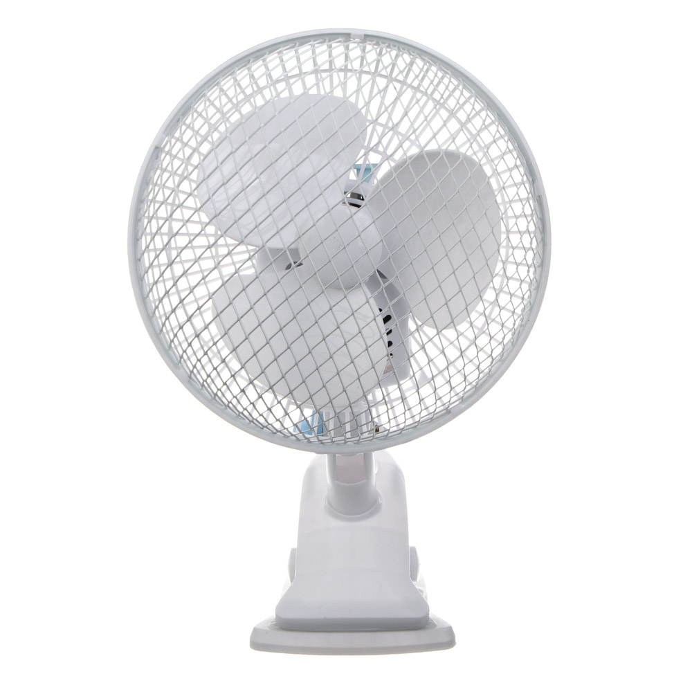 Вентилятор настольный на прищепке тм LEBEN 20Вт, диаметр 23см, 220в, белый - #1