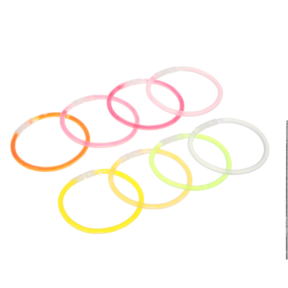СНОУ БУМ Набор неоновых браслетов 8 шт по 20 см, 8 цветов, пластик - #1
