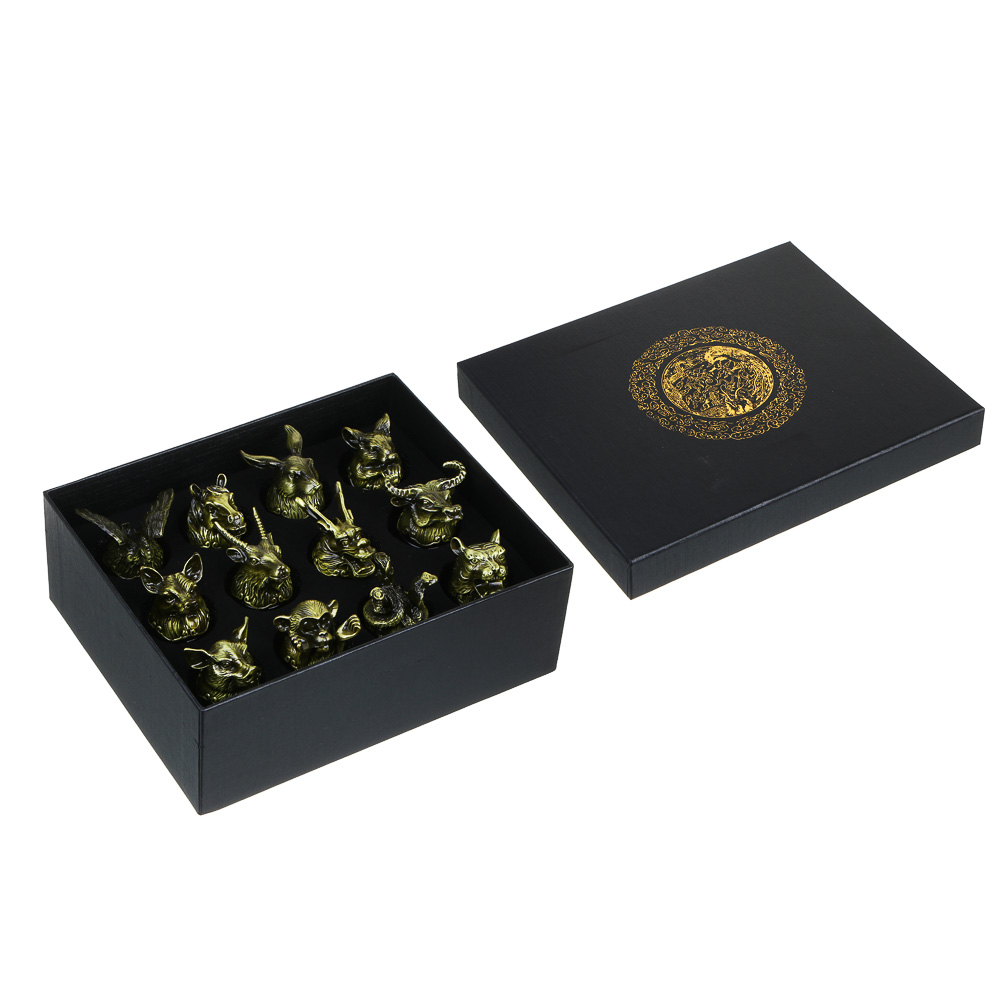 Набор стопок стеклянных Знаки зодиака 12пр, бронза - #7