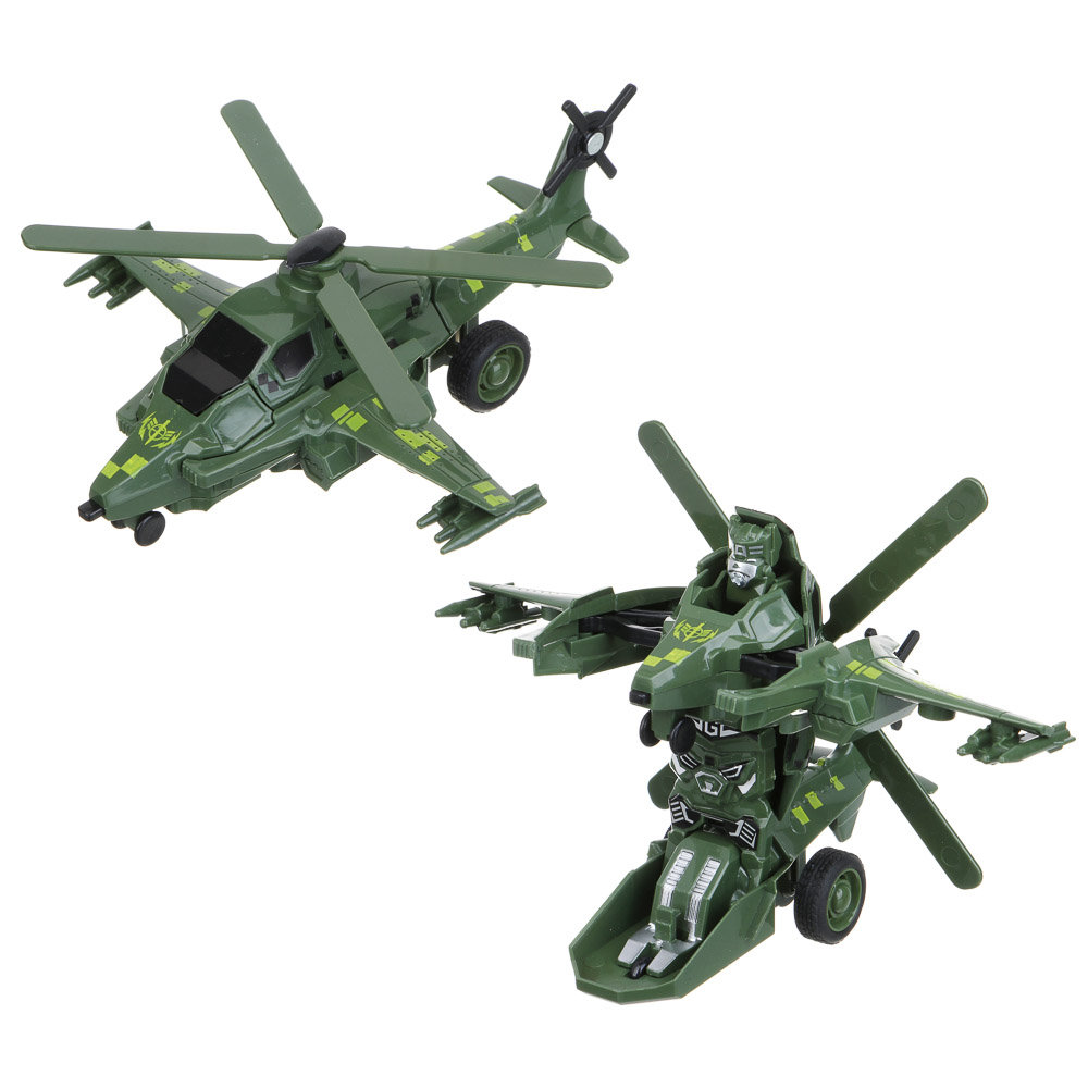ИГРОЛЕНД Вертолет - трансформер 2 в 1, инерция, удар, ABS, 17х6х15 см, 2 дизайна - #3