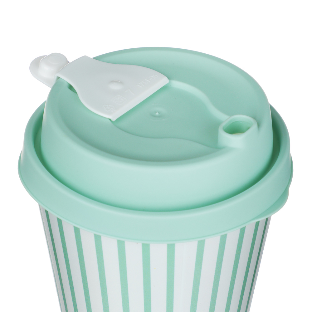 Черри Стакан с крышкой и клапаном 420мл, пластик, 2 цвета - #4