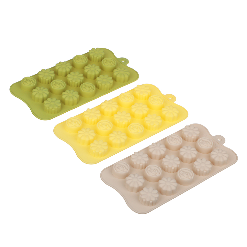 VETTA Форма силиконовая для шоколада и льда 15 ячеек, 21x10x1,6см "Шоколадка", 3 цвета - #1