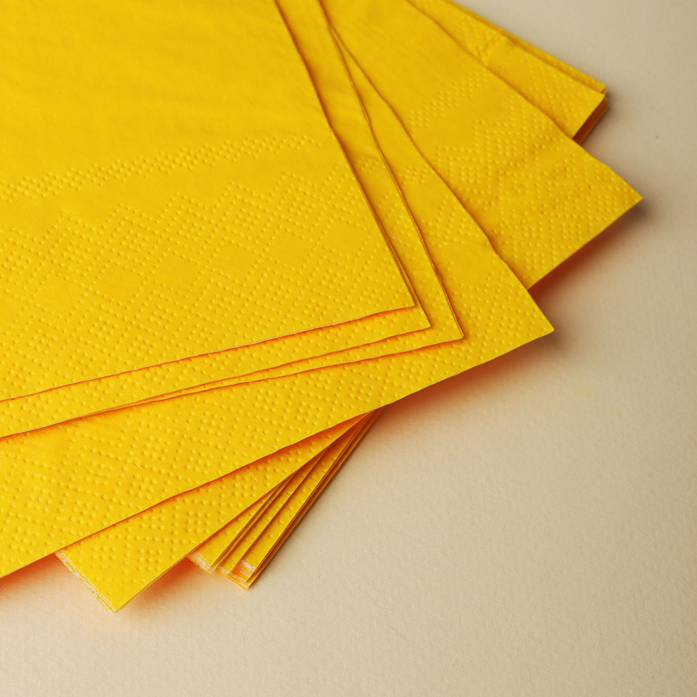 Набор бумажных салфеток, желтый - #3