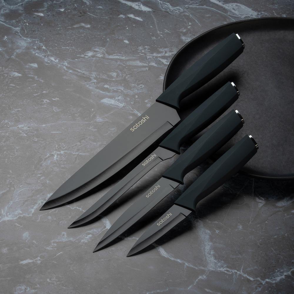 SATOSHI Орис Нож кухонный универсальный 12,7см, нерж.сталь с антиналипающим покрытием, софт-тач - #6