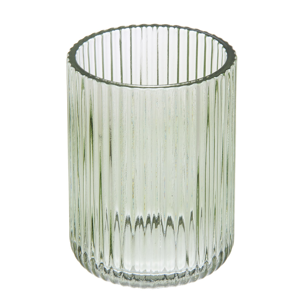 Стакан для ванной комнаты тм VETTA Ингрид, стекло, зеленый, 7х7х9,5см - #2