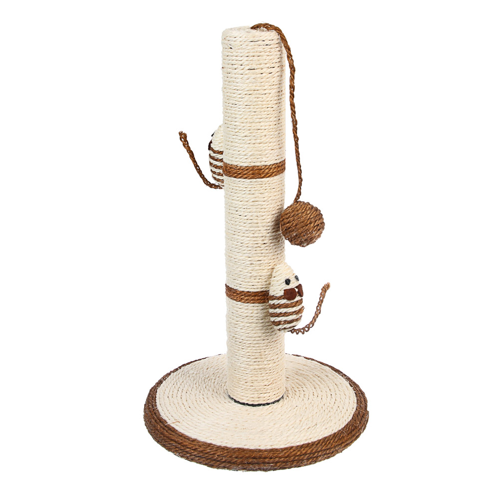 VETTA Когтеточка для домашних животных, бамбук, сизаль, 24х40 см, мышки - #1