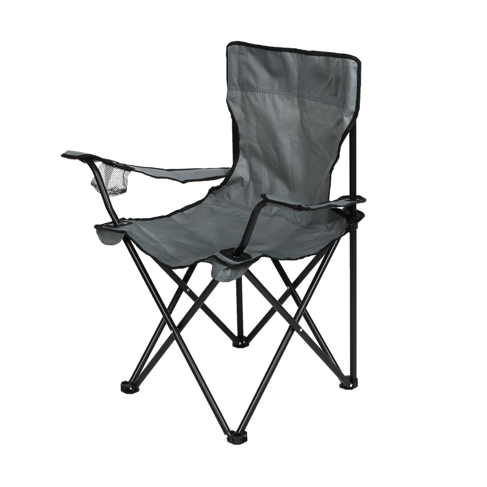 Кресло складное тм РУССО ТУРИСТО, с подлокотниками, подстаканником, до 120кг, 50х50х80см,сталь d16мм - #3