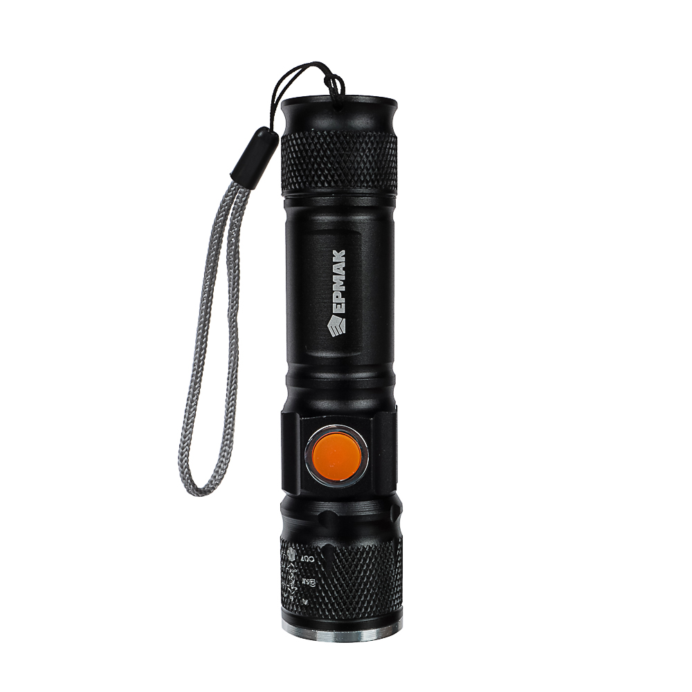 Фонарь ручной тм ЕРМАК, XPE,1000 мАч,10x2x2см,4 режима,пластик,металл, с USB штекером,фокусировка - #3