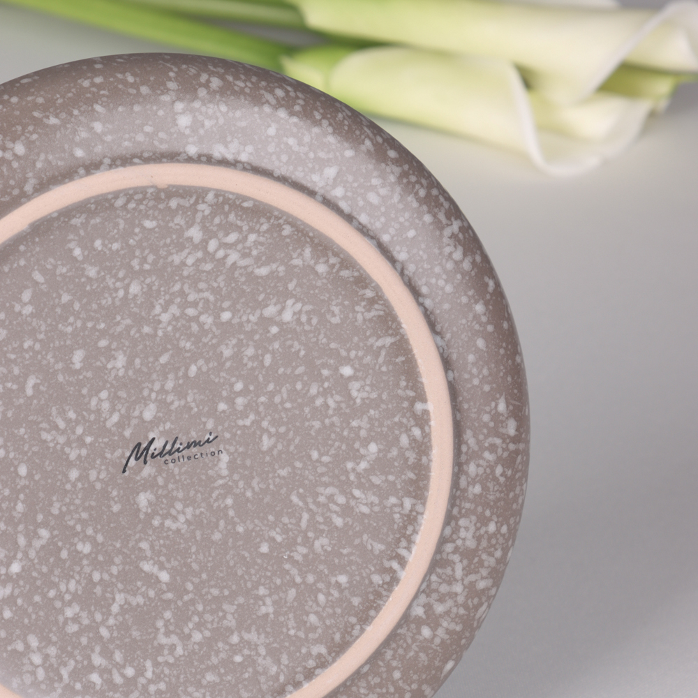 MILLIMI Тарелка десертная 20х2см, керамика, серый - #8