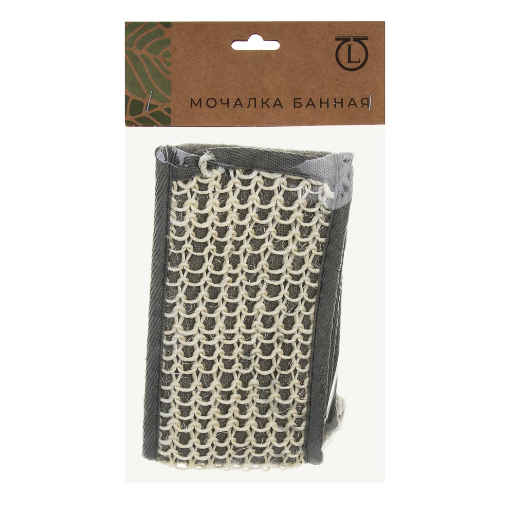 ЮL Мочалка лента банная с ручками с эффектом пилинга, сизаль, полиэстер, поролон, 68х10см, 3 цв. - #8