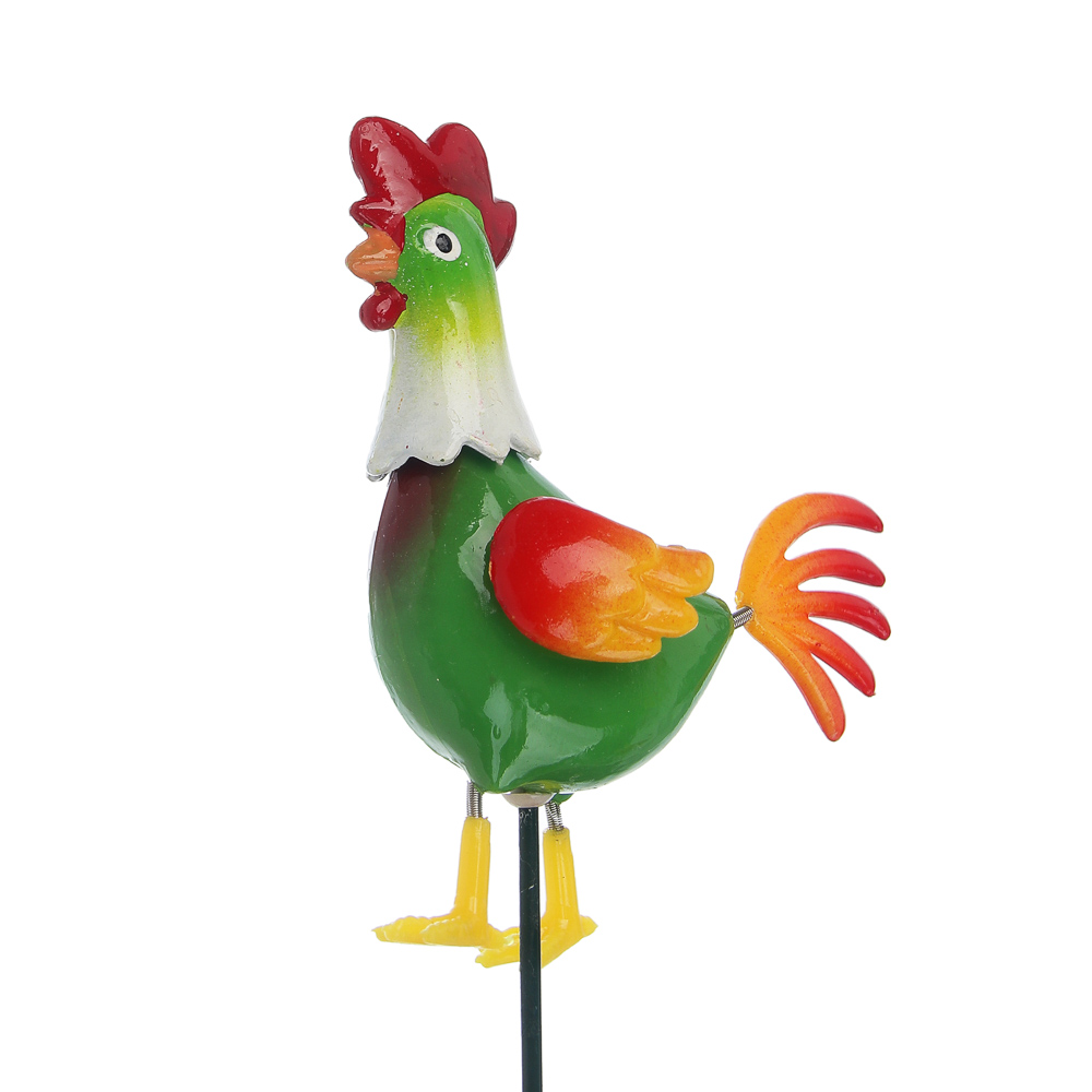 Фигурка на стержне "Петушок" тм INBLOOM, 11х7х60см, пластик, металл - #4