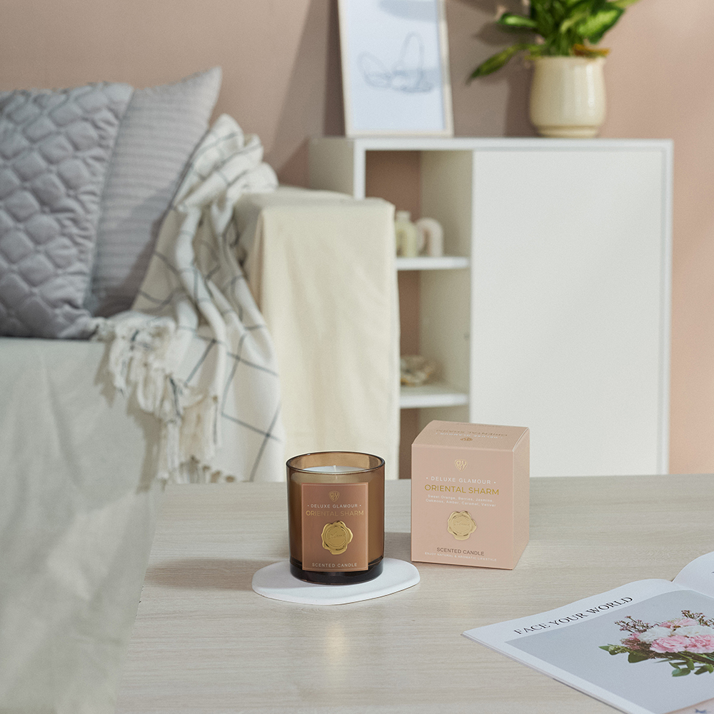 BY Свеча ароматизированная Deluxe Glamour, 200гр., Oriental Sharm - #10