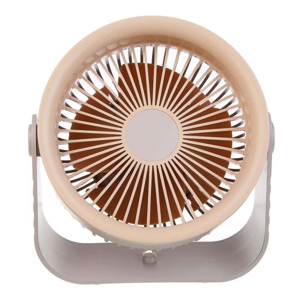LEBEN Вентилятор настольный аккумуляторный, емкость 3600 мАч, беж. - #3