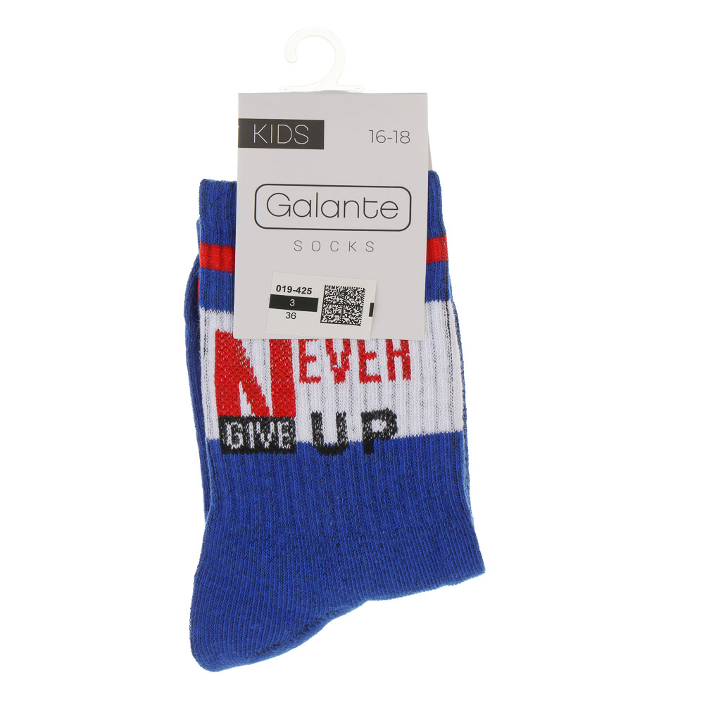 GALANTE Носки детские, р.16-18, 75% хлопок, 20% полиэстер, 5% спандекс, разноцветные, #40 - #4