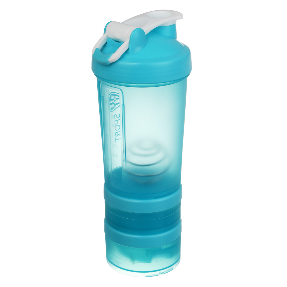 Спортивный шейкер 3 в 1, тм BY SPORT, 500 мл, 26х8см, PC, 3 цвета - #8