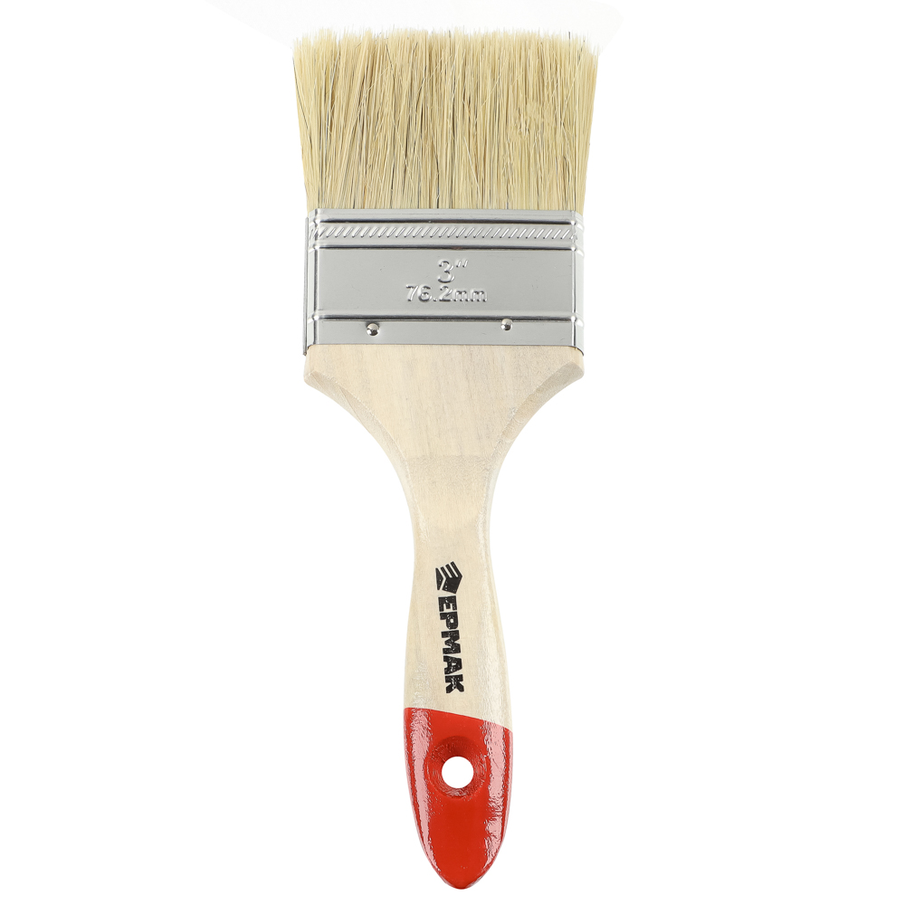 ЕРМАК/HEADMAN Кисть малярная плоская "Евро" нат. щетина 3" (75мм) - #3