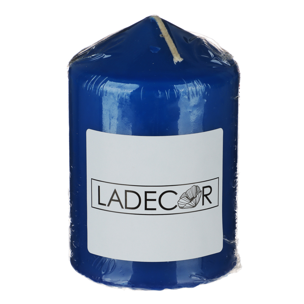 Свеча пеньковая Ladecor, синяя, 7х10 см - #2