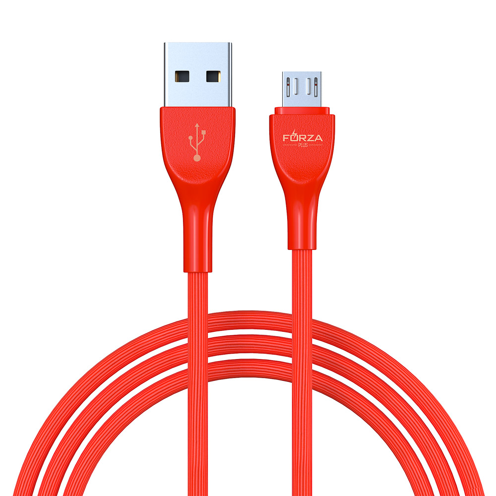 FORZA Кабель для зарядки Акварель Micro USB, 1м, 2А, 4 цвета, пакет - #8