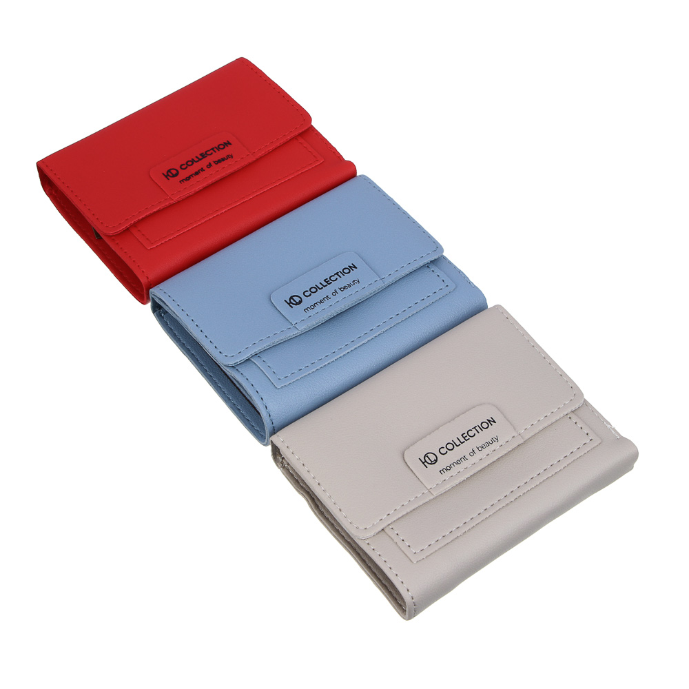 ЮL Симпли Кошелек женский мини для карт и купюр на кнопке, ПУ, 11,5х9х2см, 3 цвета, КЖ24-47 - #1