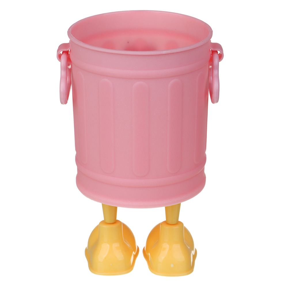 Подставка для ручек и карандашей с ножками, глазами и наклейками, 15x9см, пластик, 3 дизайна - #7