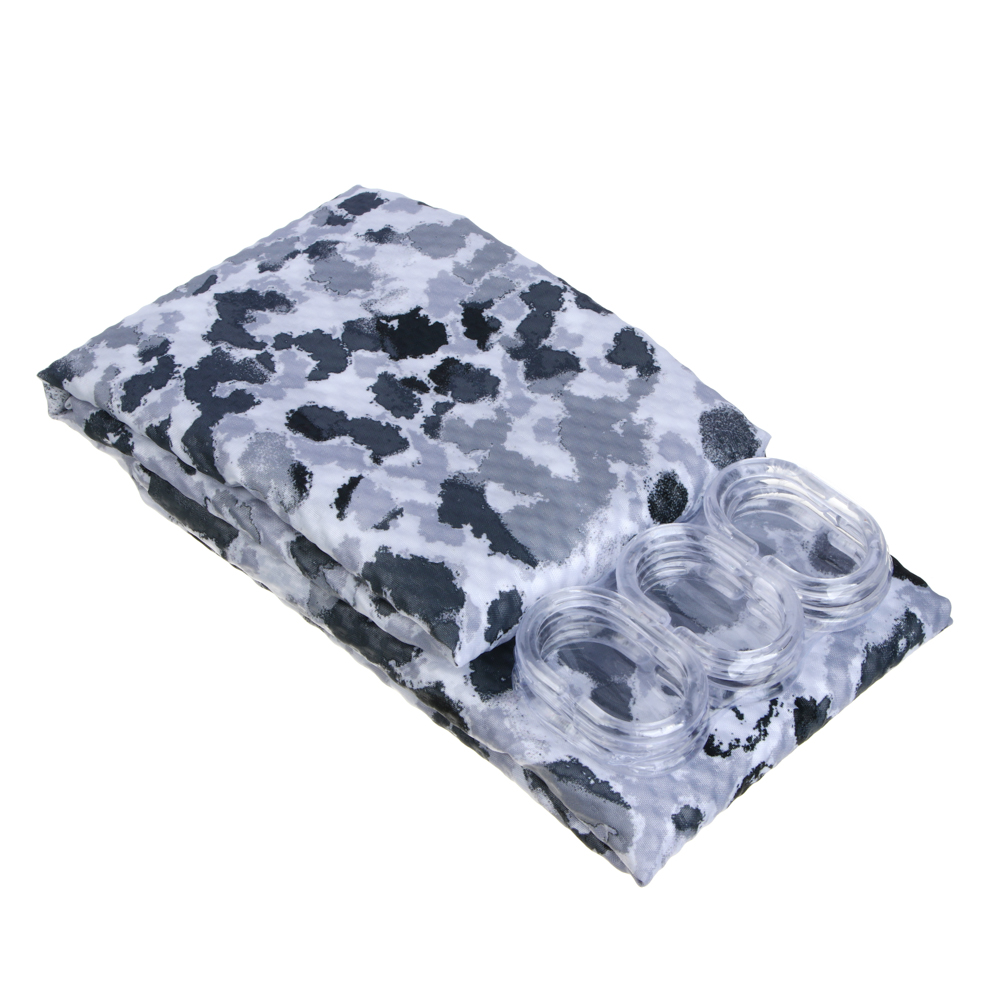 VETTA Шторка для ванной, с утяжелителем, полиэстер, 90 г/м2, 180x180см, Энимал, 616 - #4