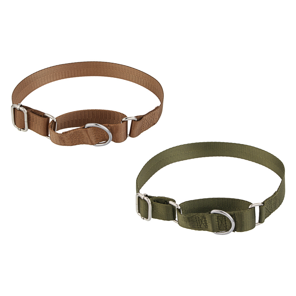 Ошейник для животных тм VETTA, нейлон, хаки/беж, обхват шеи 30-45см - #1