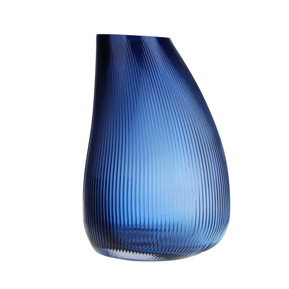 Ваза 19х17х27,5 см, стекло, цвет синий, арт.03-17 - #3