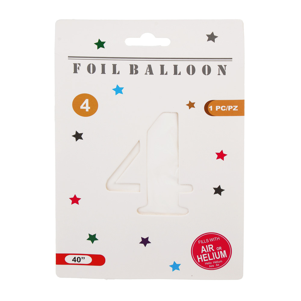 Шар воздушный фольгированный "Цифра" тм Fntastic, 40", микс - #2