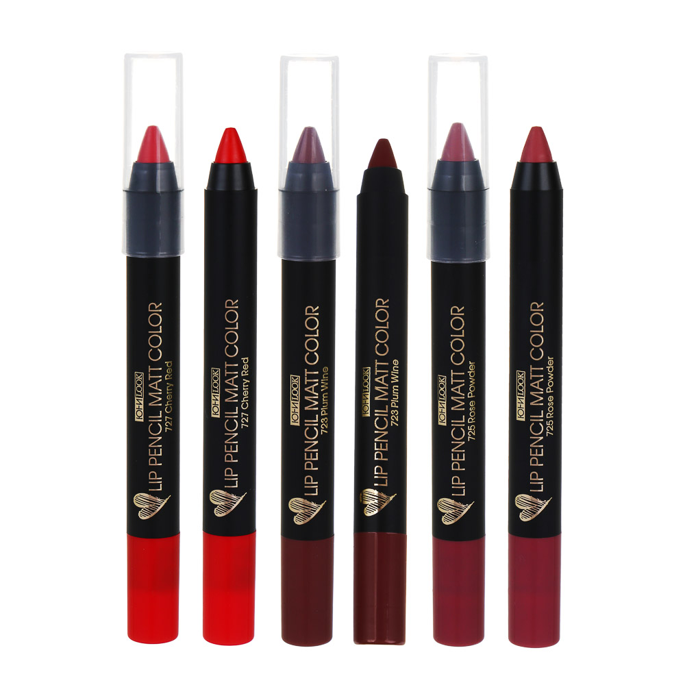 ЮНИLOOK Карандаш-помада для губ с матовым эффектом, 3,8 гр, 3 тона - #1