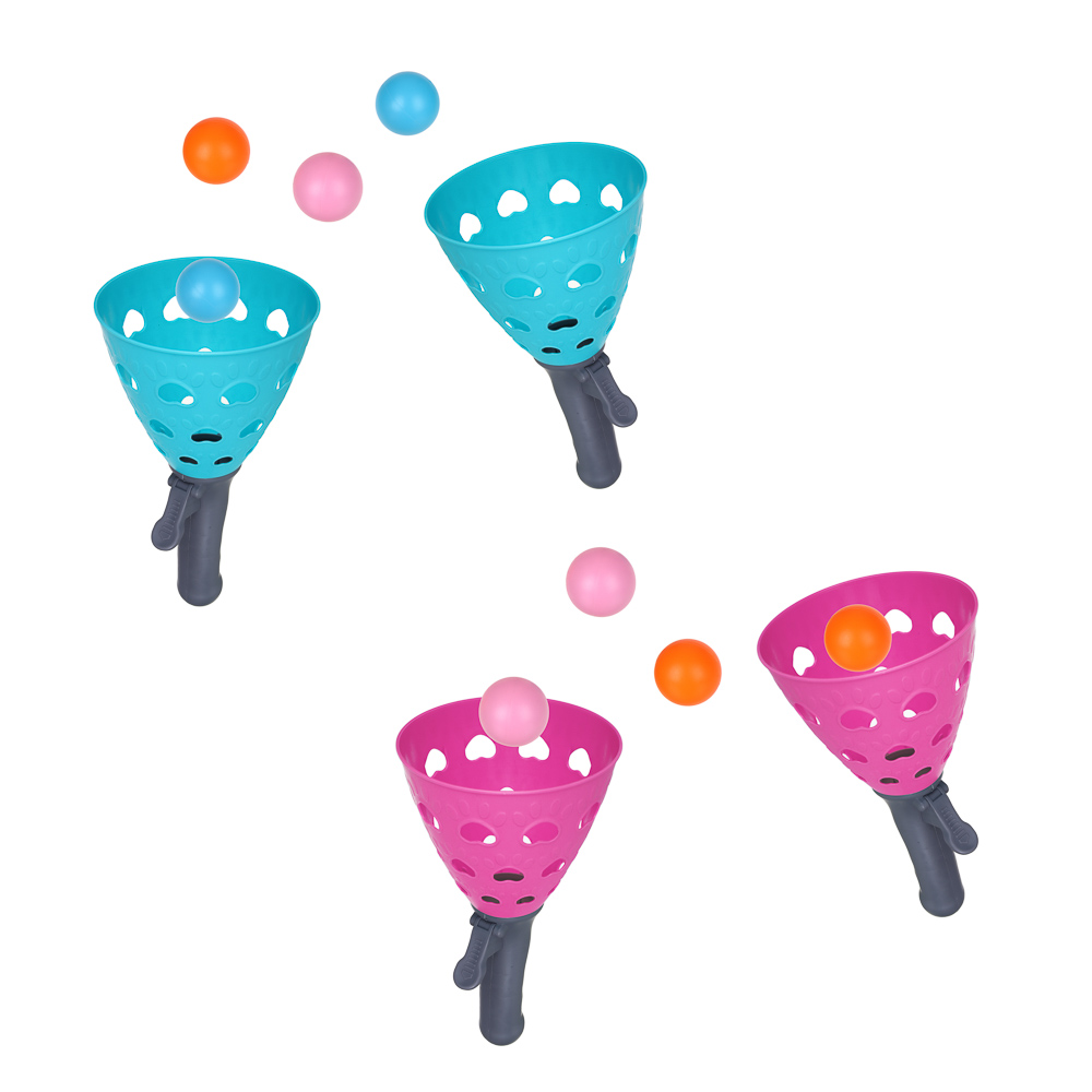 SILAPRO Набор Поймай мяч (ракетка 23х13см-2шт; мяч 4шт) пластик - #2