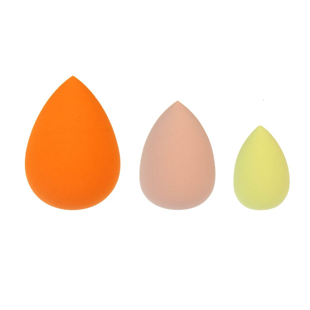 Спонжи косметические 3 шт в zip-пакете тм ЮНИLOOK , полиуретан, 6х4/4,5х3/3х2см, ВЗ24-52 - #3