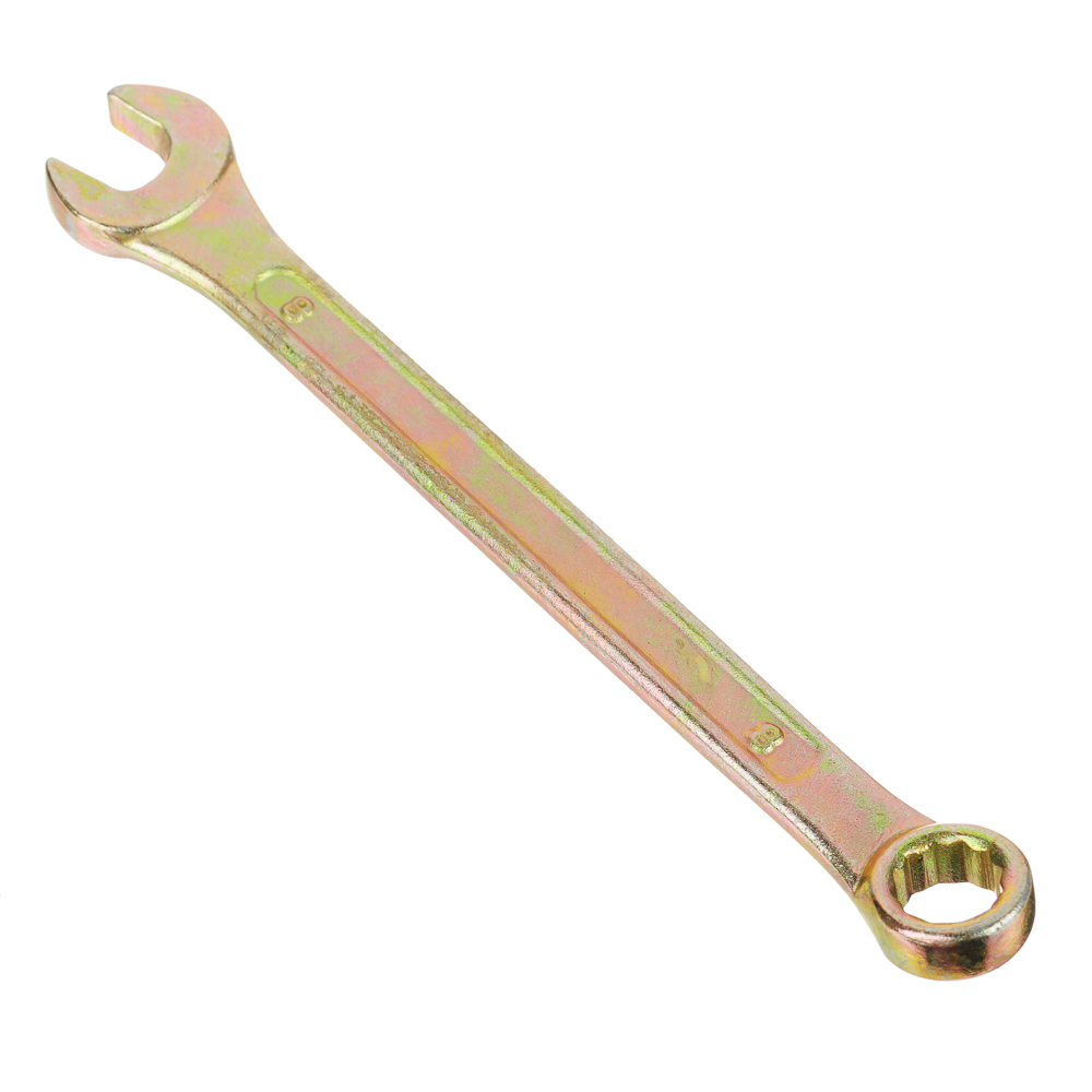 ЕРМАК Ключ рожково-накидной, 8мм, желтый цинк - #1