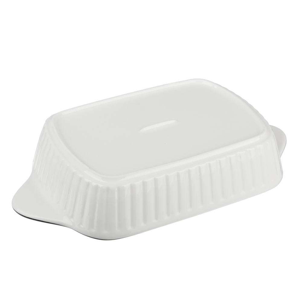 MILLIMI Соло Форма для запекания и сервировки прямоугольная, 800мл, 26,5х14х5см, фарфор - #5