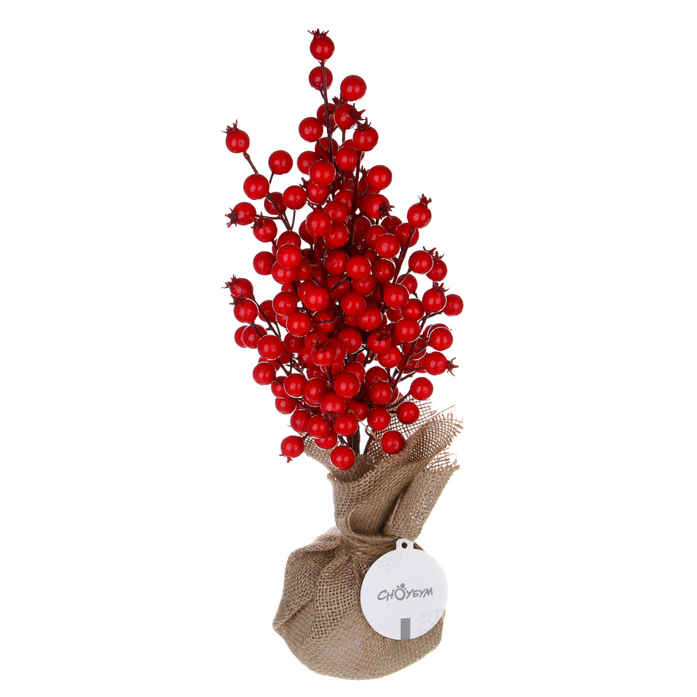 СНОУ БУМ Новогодний декор 40 см, пенопласт, мешковина, металл, 2 дизайна - #4