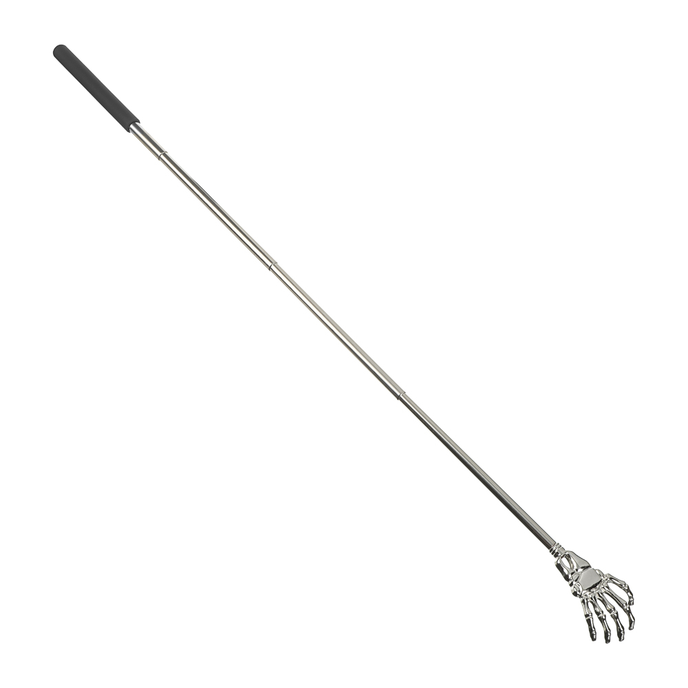 Чесалка для спины раздвижная металлическая 21-60см черная - #23