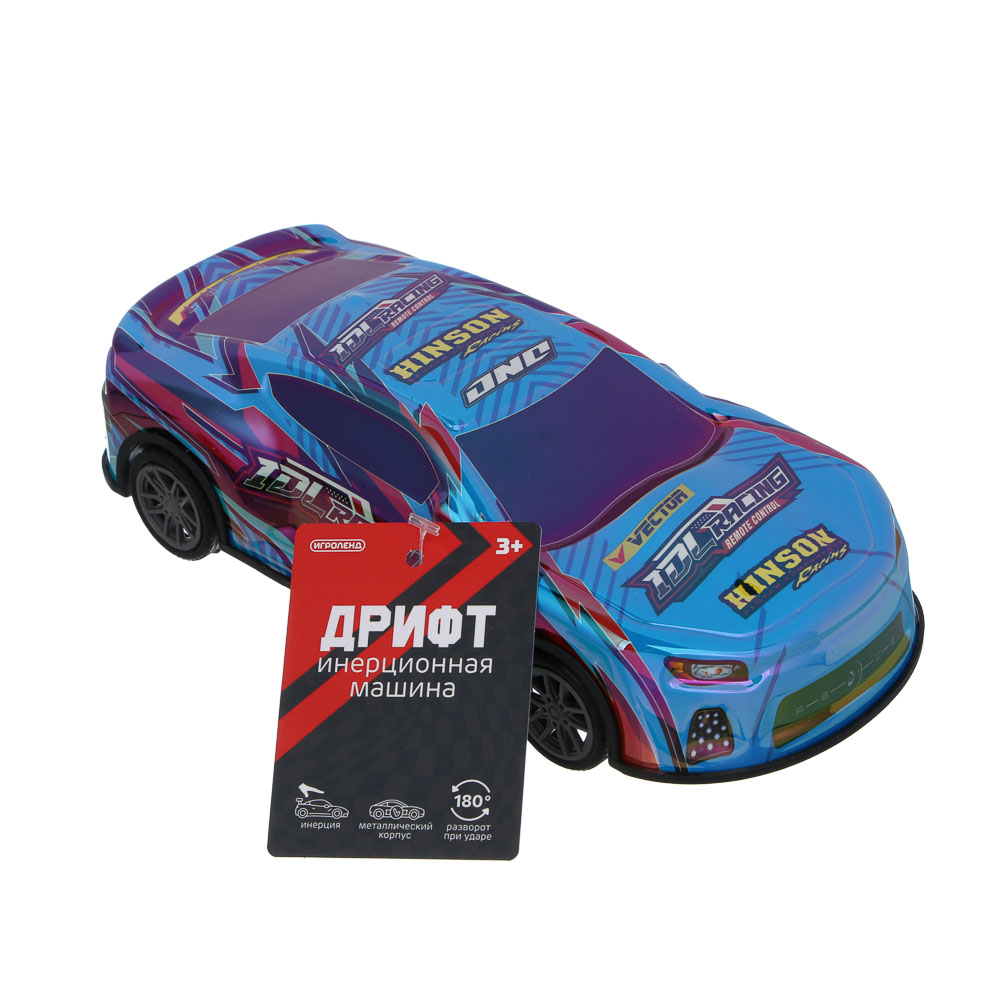 ИГРОЛЕНД Машина инерционная "Дрифт", металл, PP, 17,5х7,8х5 см, 4 дизайна - #3