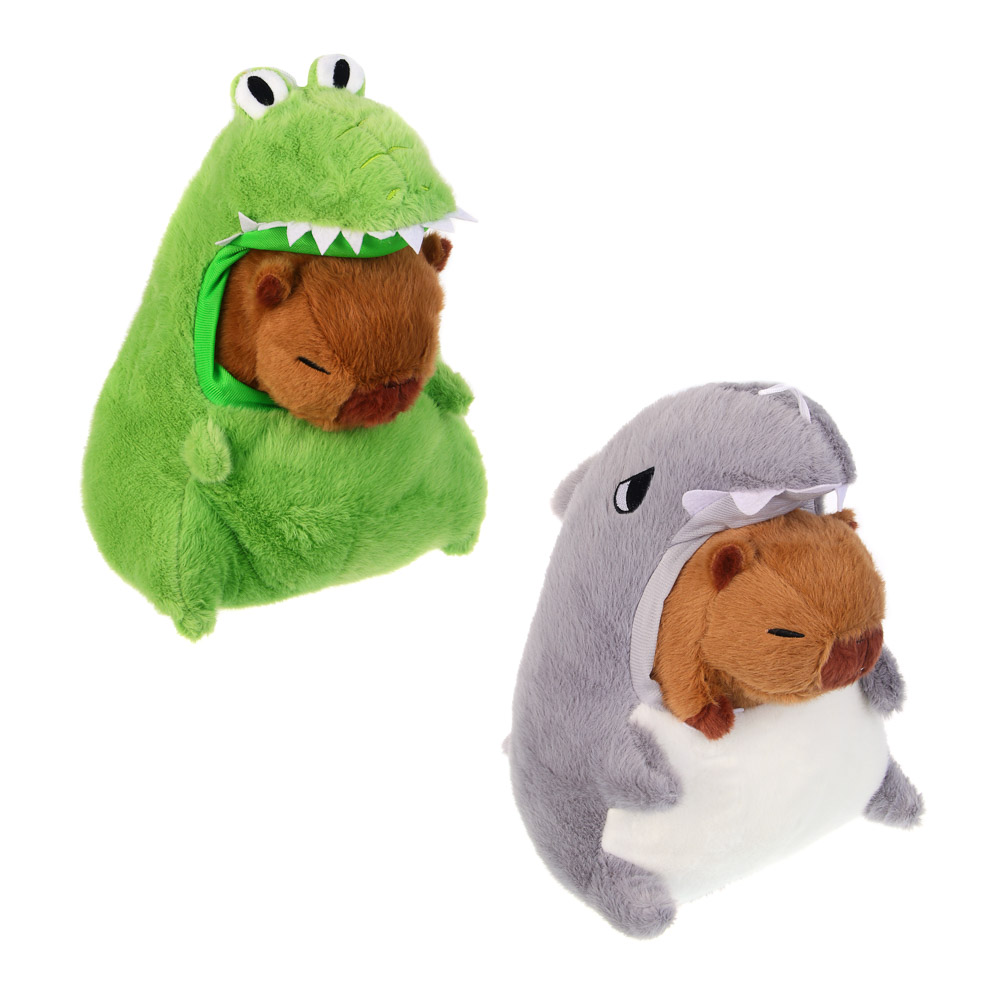 ИГРОЛЕНД Игрушка мягкая "Капибара в акуле", 30 см, полиэстер, 2 вида - #1