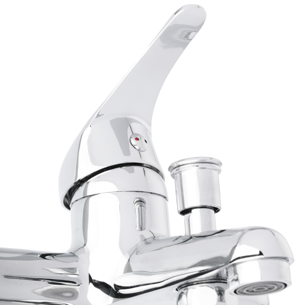 СоюзКран Смеситель для ванны с душем, короткий излив, керам. картридж 35мм, хром, цинк, SK07-M102 - #3