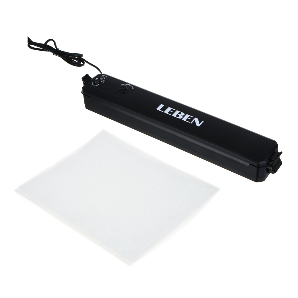LEBEN Вакууматор бытовой, от сети, 100 Вт, 10 пакетов 20x25 см в комплекте - #2