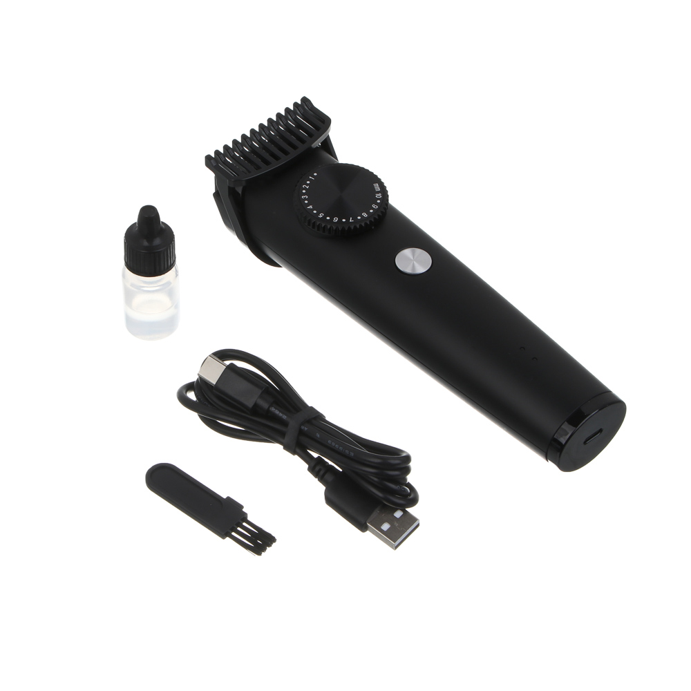 LEBEN Машинка для стрижки волос, 1-10мм, 1 насадка, 90 мин, Li-ion 3,7в/600 мАч, USB - #19