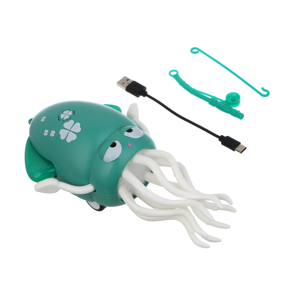 ИГРОЛЕНД Игрушка музыкальная "Осьминожка", звук, свет, движ., USB, 3.7V, 500mA, 12,6х8,2х20,5см - #6