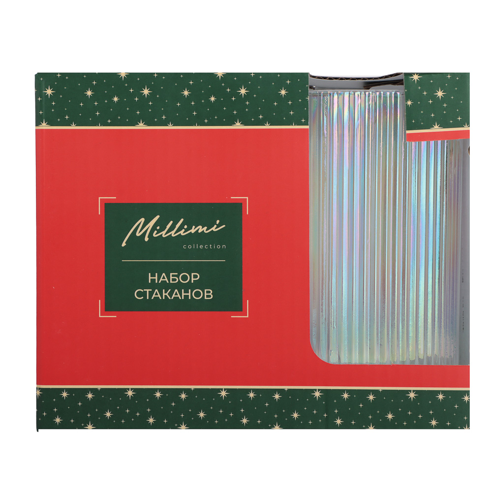 MILLIMI Набор стаканов 2шт, 380мл, стекло, перламутровый - #7