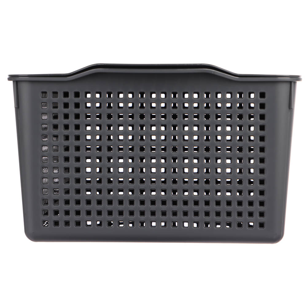 Корзинка Лофт 13л 395х272х168 мм с крышкой белый, серый - #11