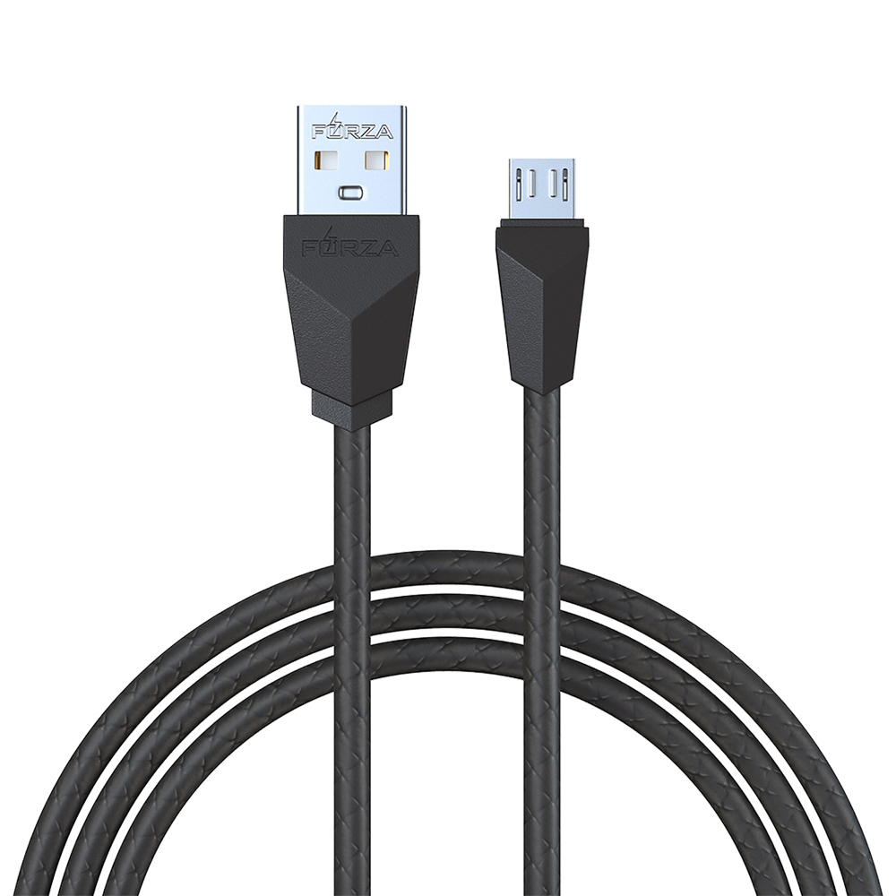 FORZA Кабель для зарядки Комфорт Micro USB, 1м, 1А, прорезиненный, 5 цветов, пакет - #6