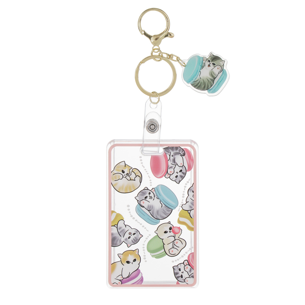 Чехол брелок для пропуска тм ЮL Lovely Kitten с шармом, пластик, металл, 10,5х6,5см, 4 дизайна - #2