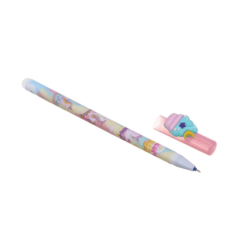 Ручка гелевая "пиши-стирай" синяя, фигурка "Фантазия", 6 дизайнов - #3