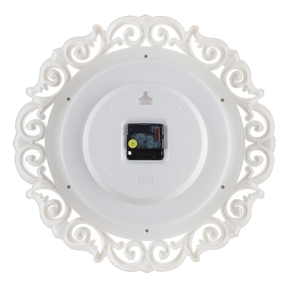 Часы настенные круг ажурный d=40,5см, корпус белый с золотом "Нежные пионы", арт.4126-003 - #3