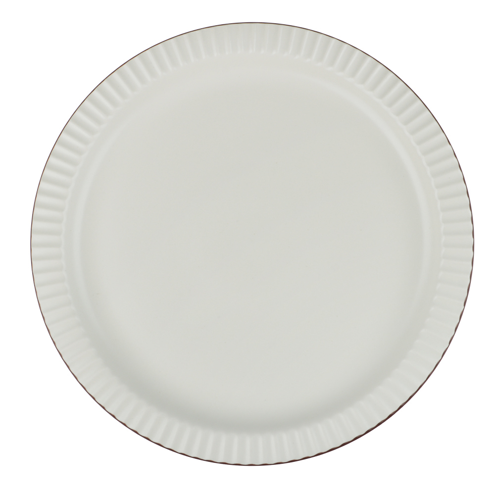 Тарелка подстановочная Лусия тм MILLIMI, 25,4см, фарфор, кремовый - #1
